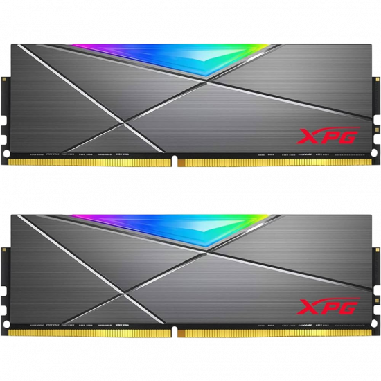 ذاكرة XPG Spectrix D50 DDR4 32GB (2×16GB) 3200MHz RGB رمادية